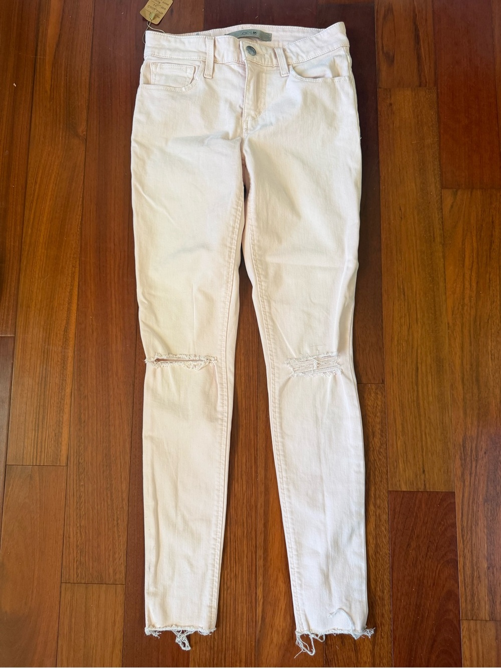 Joe's Jeans The Icon Mid Rise Skinny Ankle Pale Pink Skinny Jeans